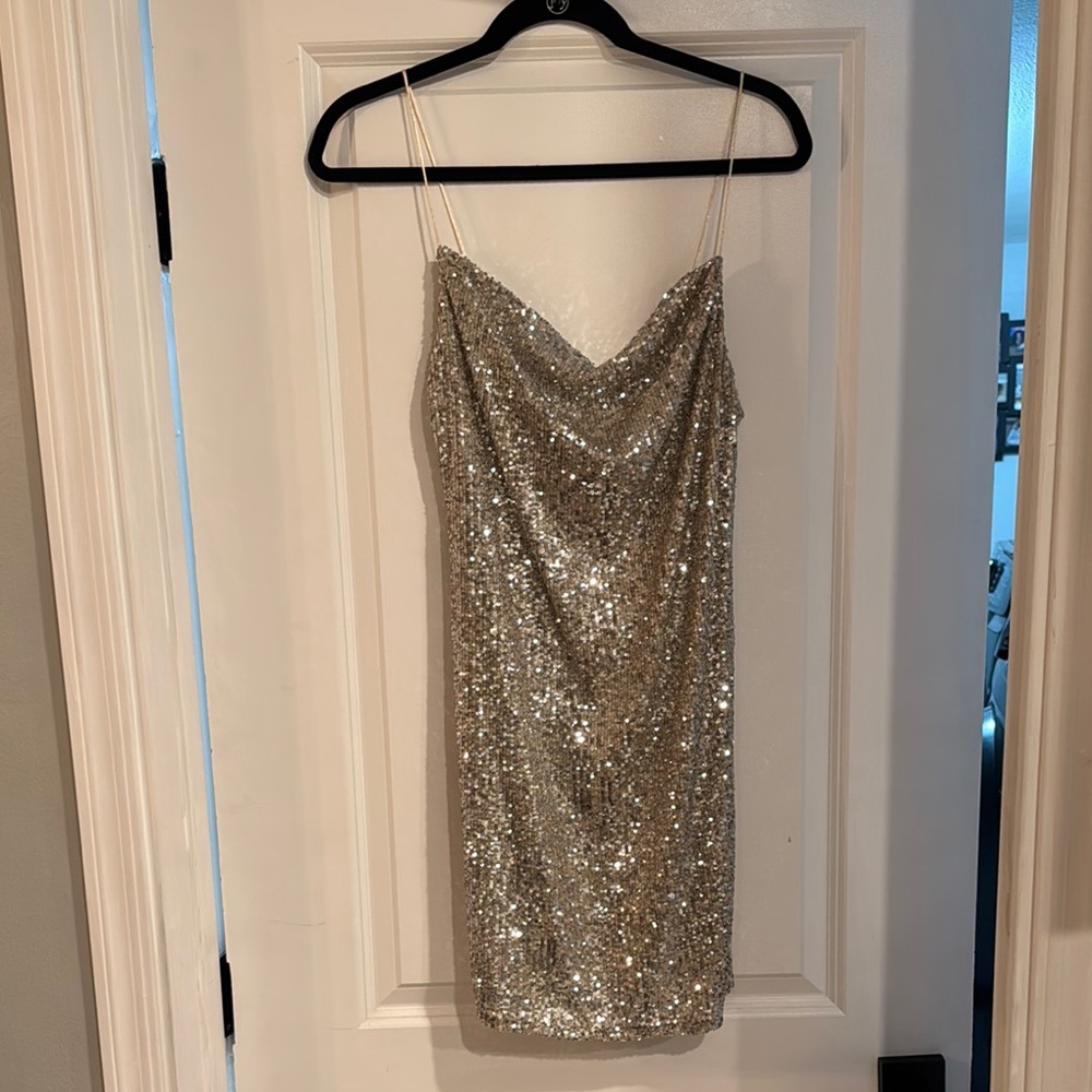 Topshop silver Mini Dress